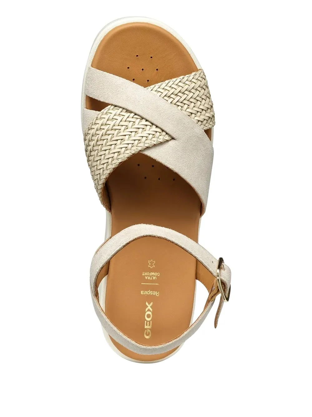 Geox 60mm Woven Cross-strap Platform Sandals In Neutral