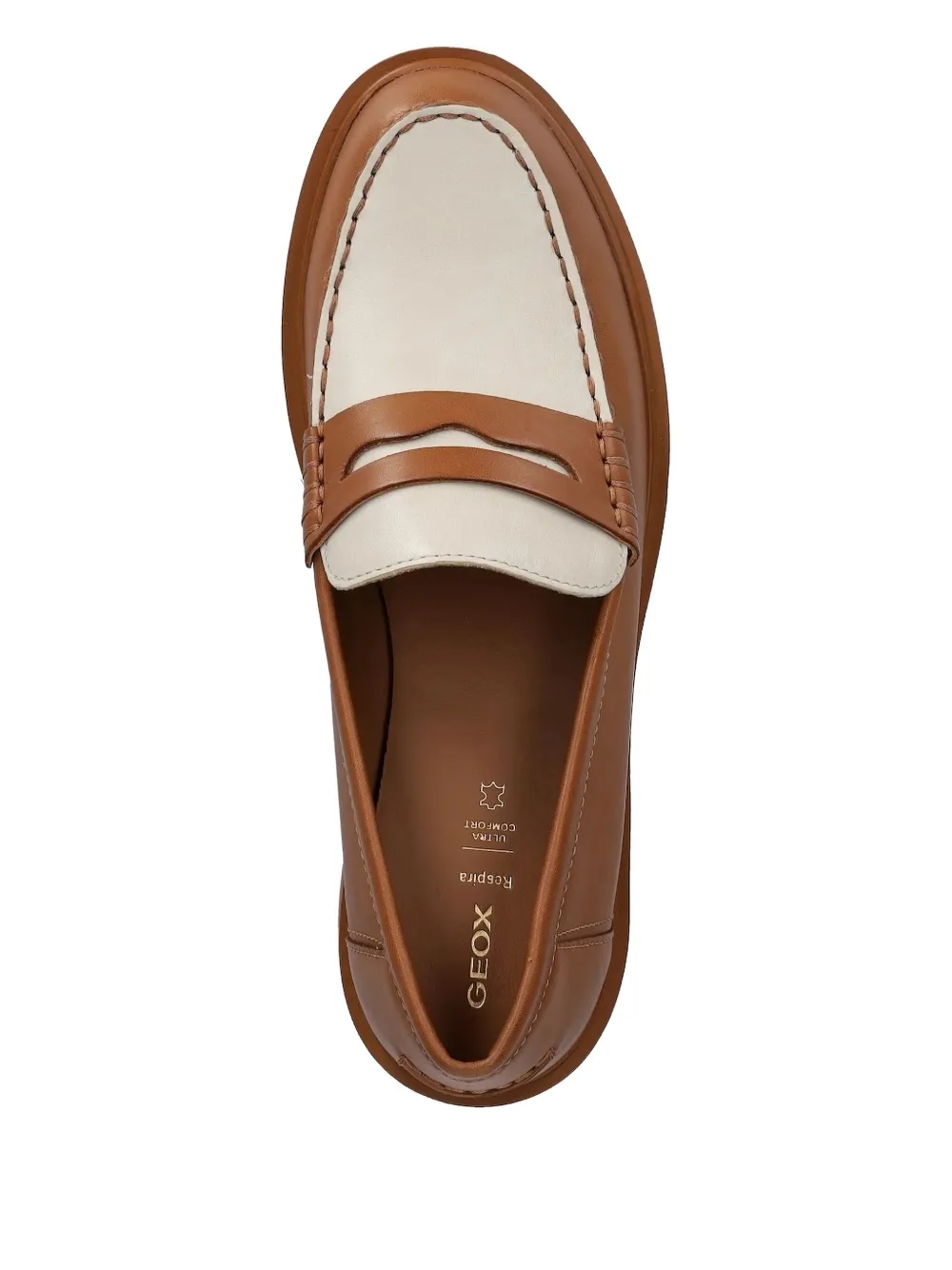 Geox two-tone leather loafers - Bruin