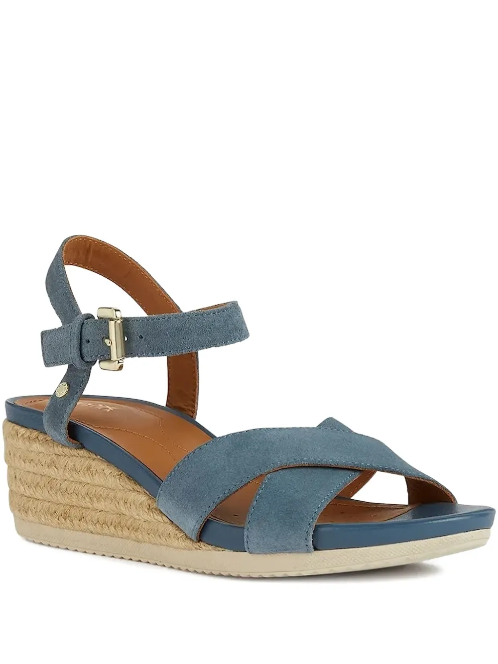 Geox 55mm crossover wedge espadrilles Blue