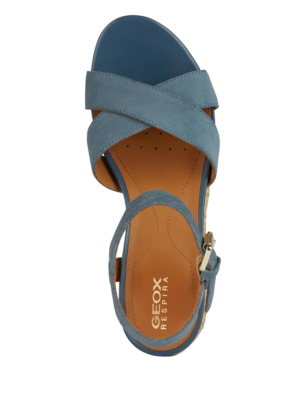 Geox 55mm crossover wedge espadrilles Blue