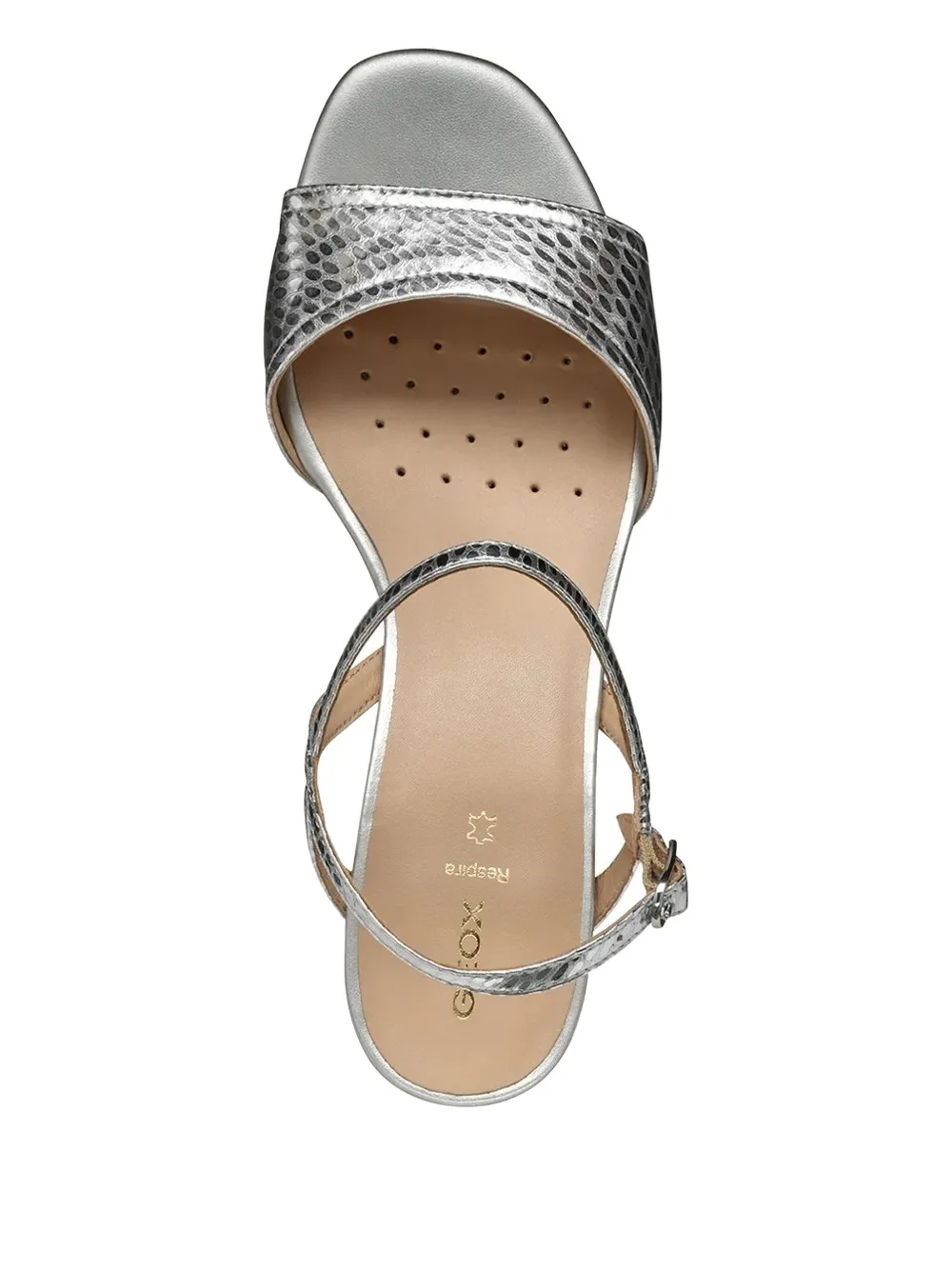 Geox 50mm Eraklia Snakeskin-effect Block-heel Pumps In Gray