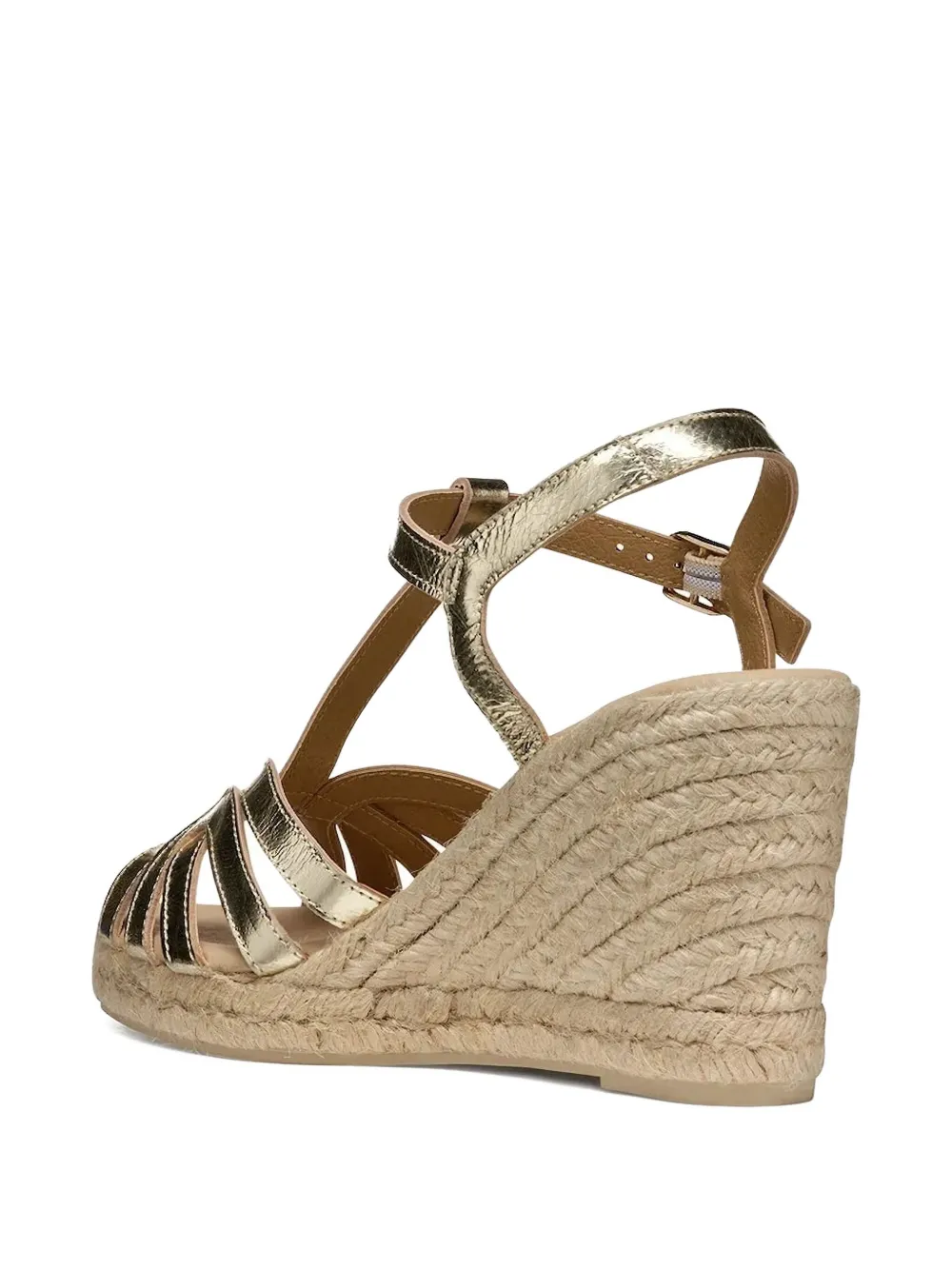 Geox 95mm Gelsa T-strap wedge espadrilles Gold