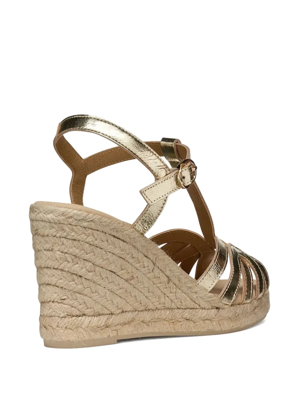 Geox 95mm Gelsa T-strap wedge espadrilles Gold