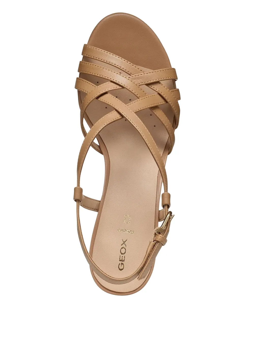 Geox Sandalen met blokhak Bruin