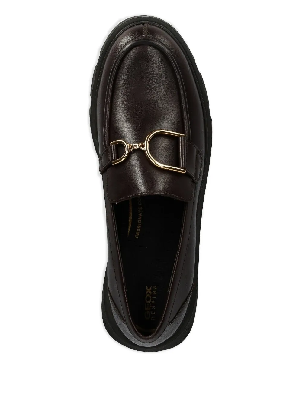 Geox buckle-detail chunky loafers Brown