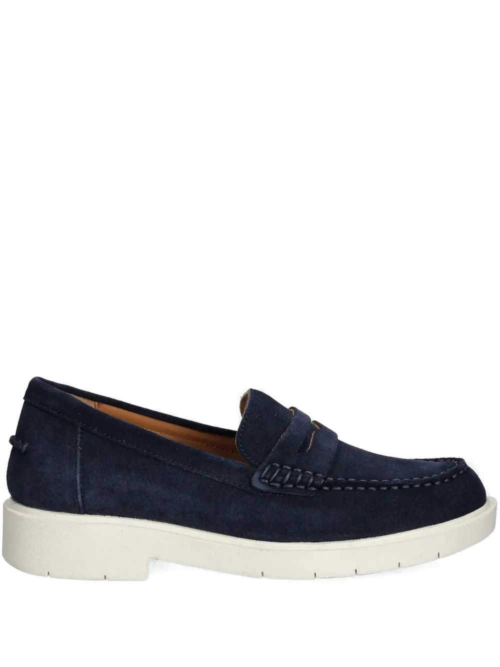 Geox penny-strap suede loafers Blue