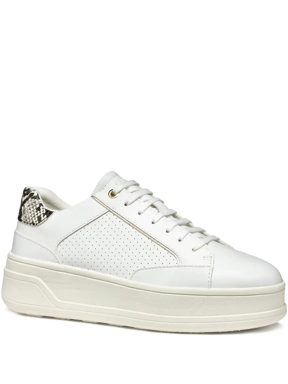 Geox Spherica Ecub-2 snakeskin-detail platform sneakers White