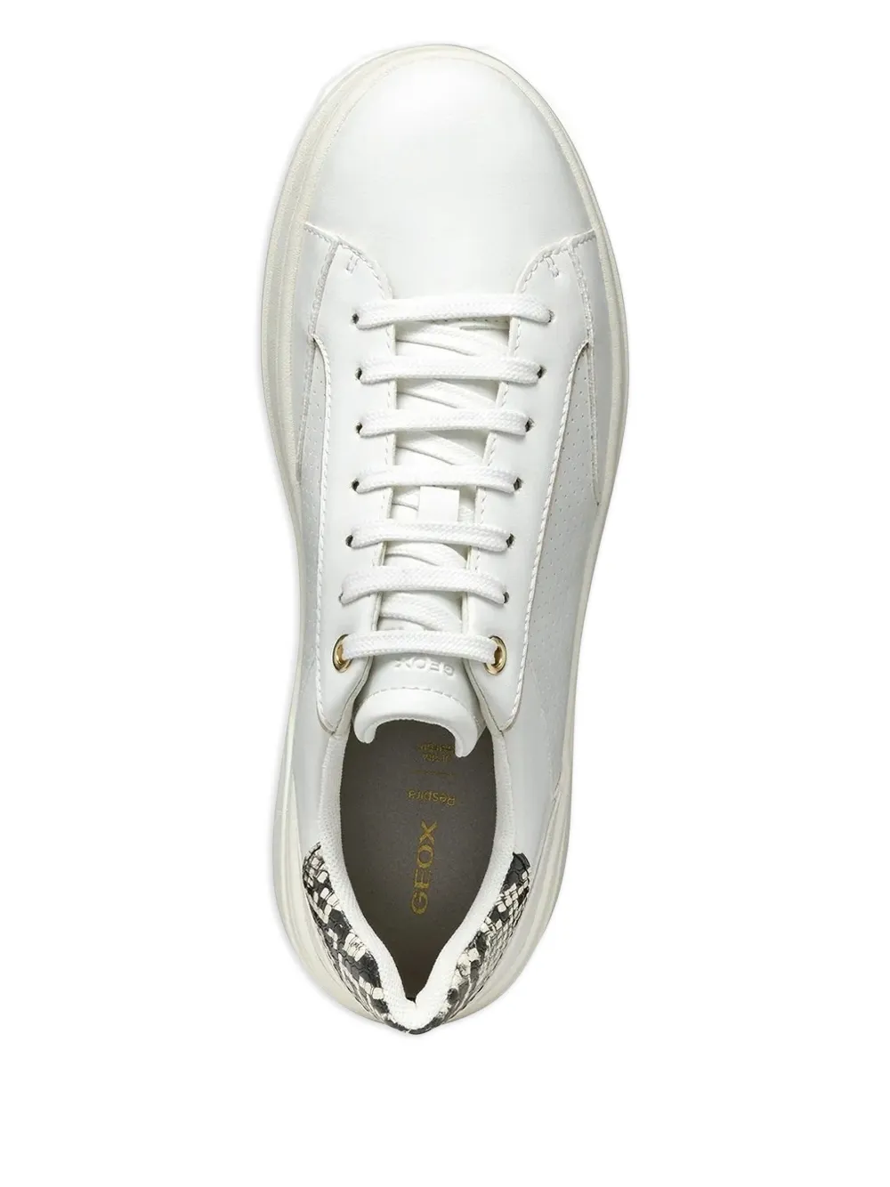 Geox Spherica Ecub-2 snakeskin-detail platform sneakers White
