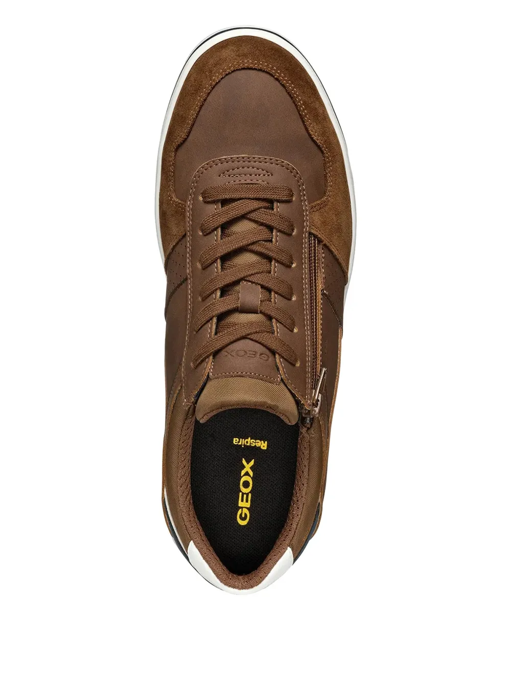Geox Elver sneakers met ritsdetail Bruin