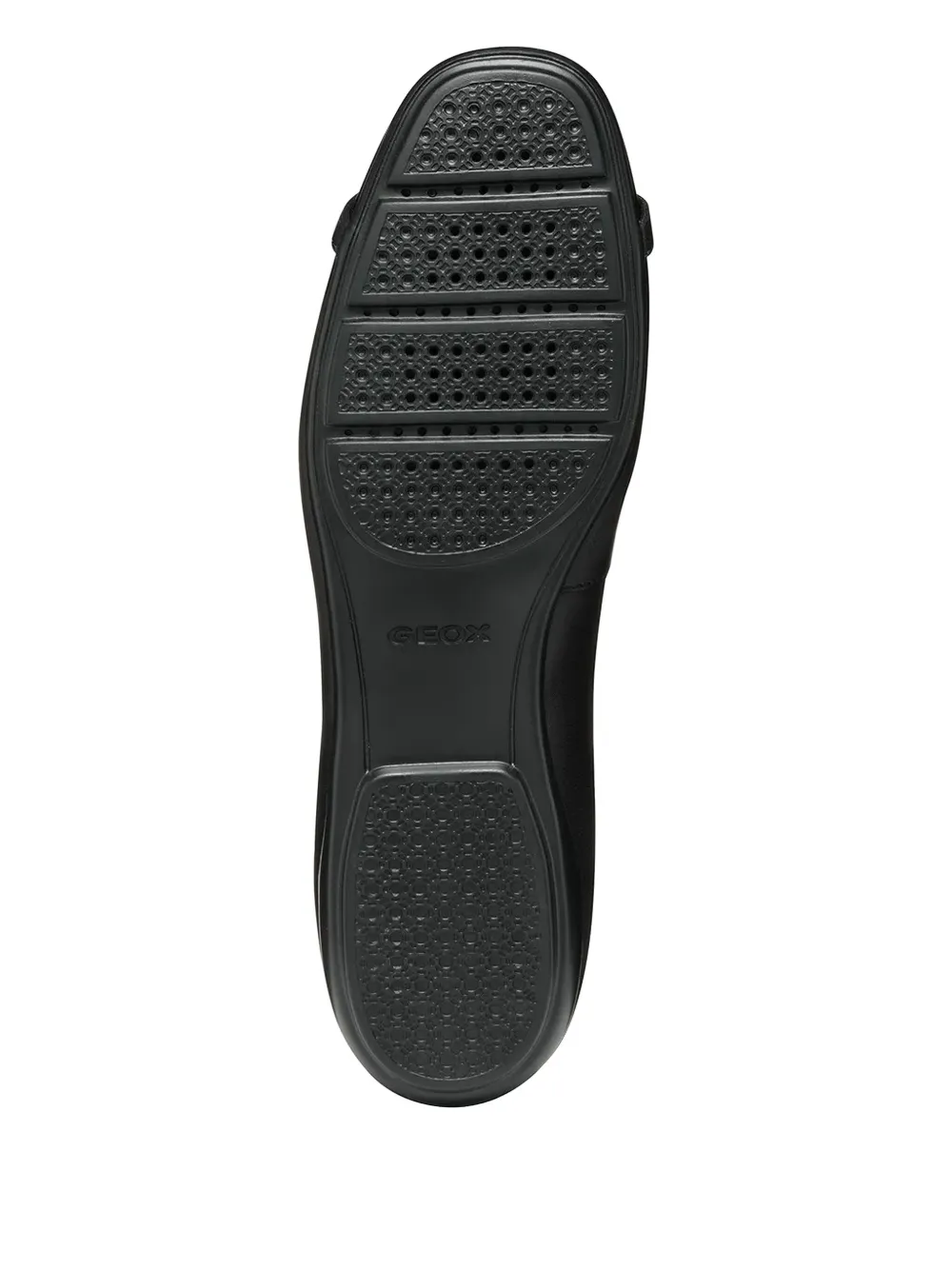 Geox annytah leather circular-detail ballet flats Black