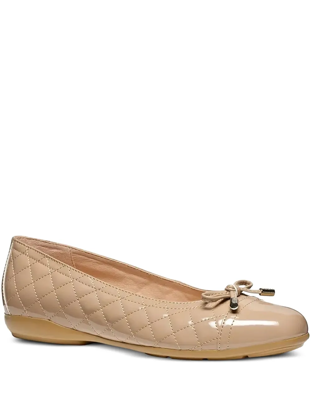 Geox Annytah B quilted bow ballet flats Brown