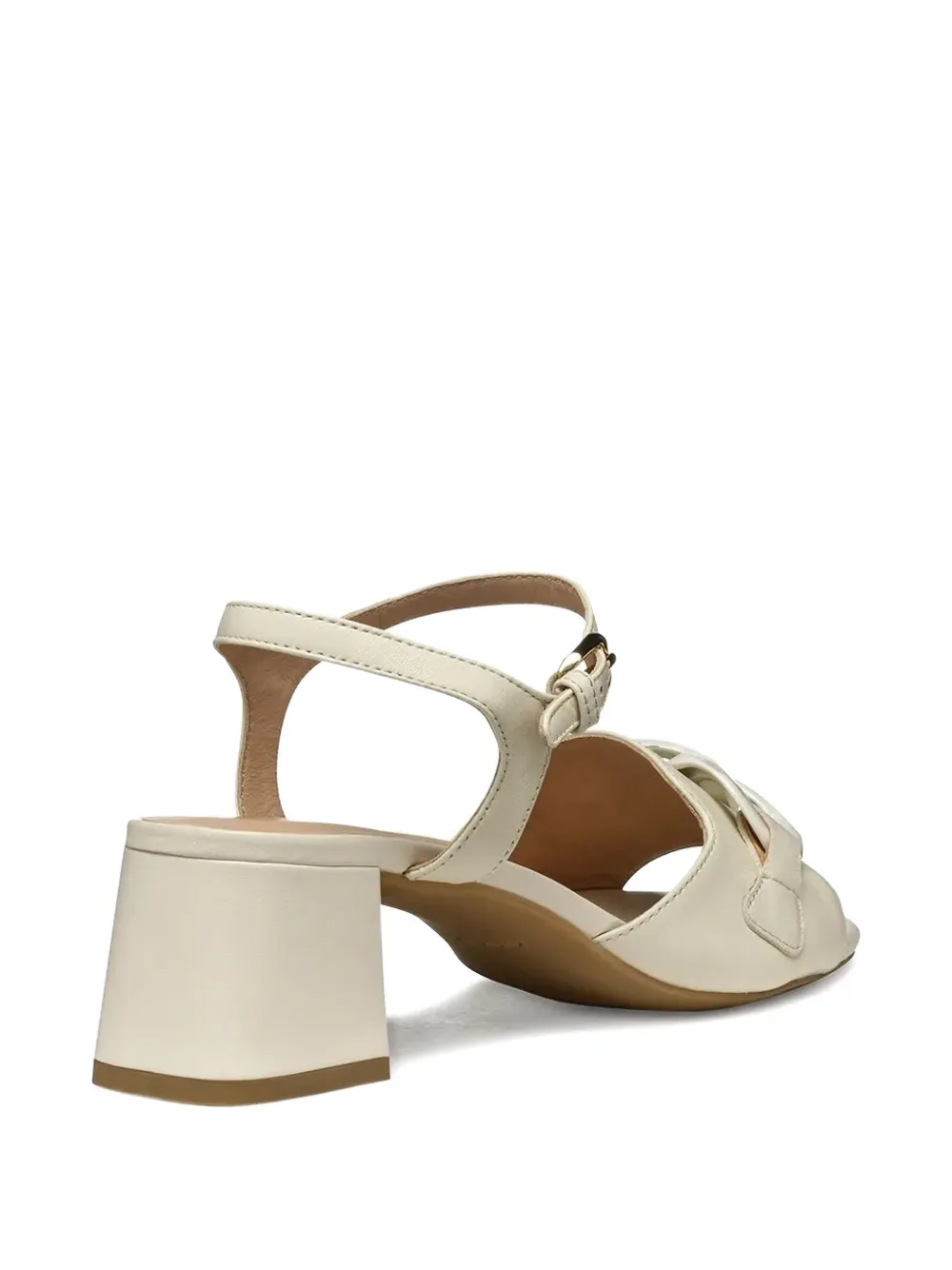 Geox 55mm New Eraklia chain-embellished block-heel pumps White