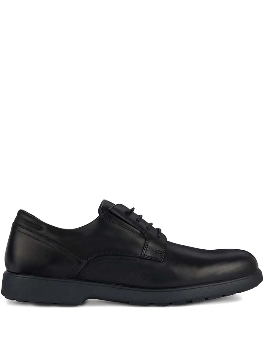 Geox lace-up leather derby shoes Black