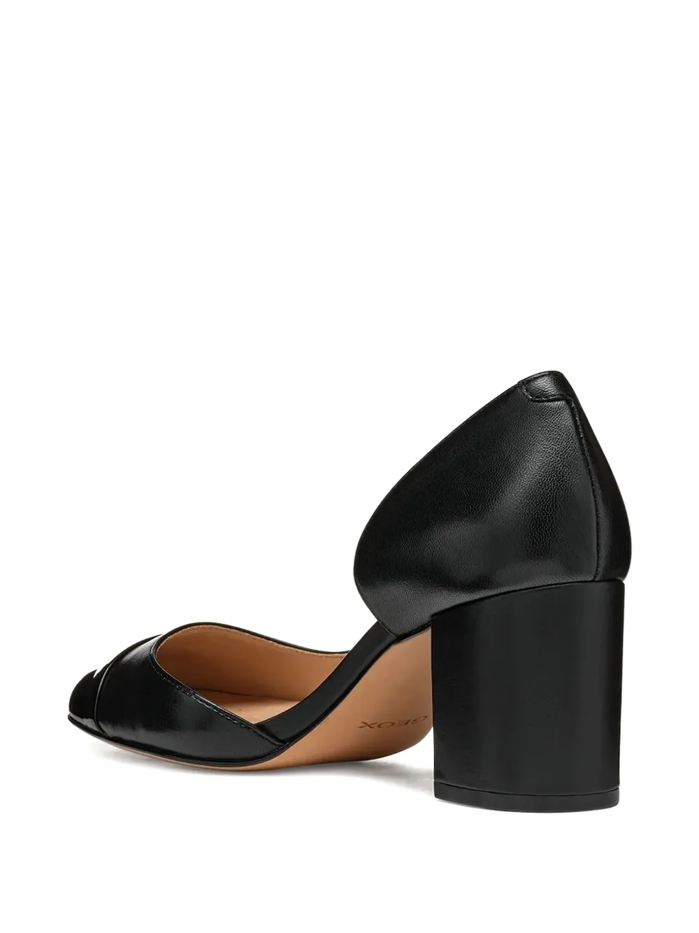 Geox block-heel leather pumps Black