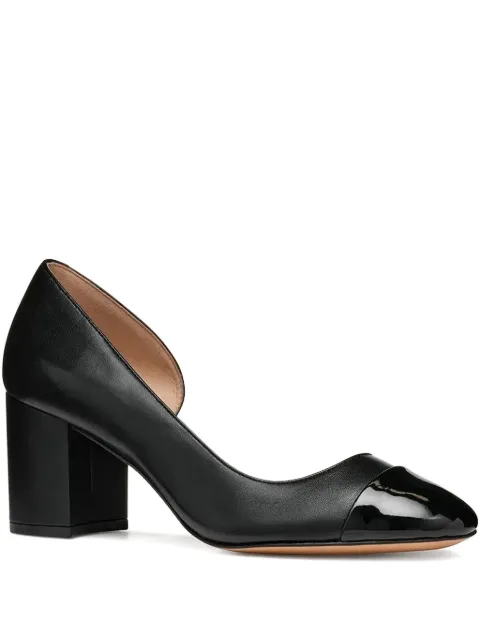Geox block-heel leather pumps