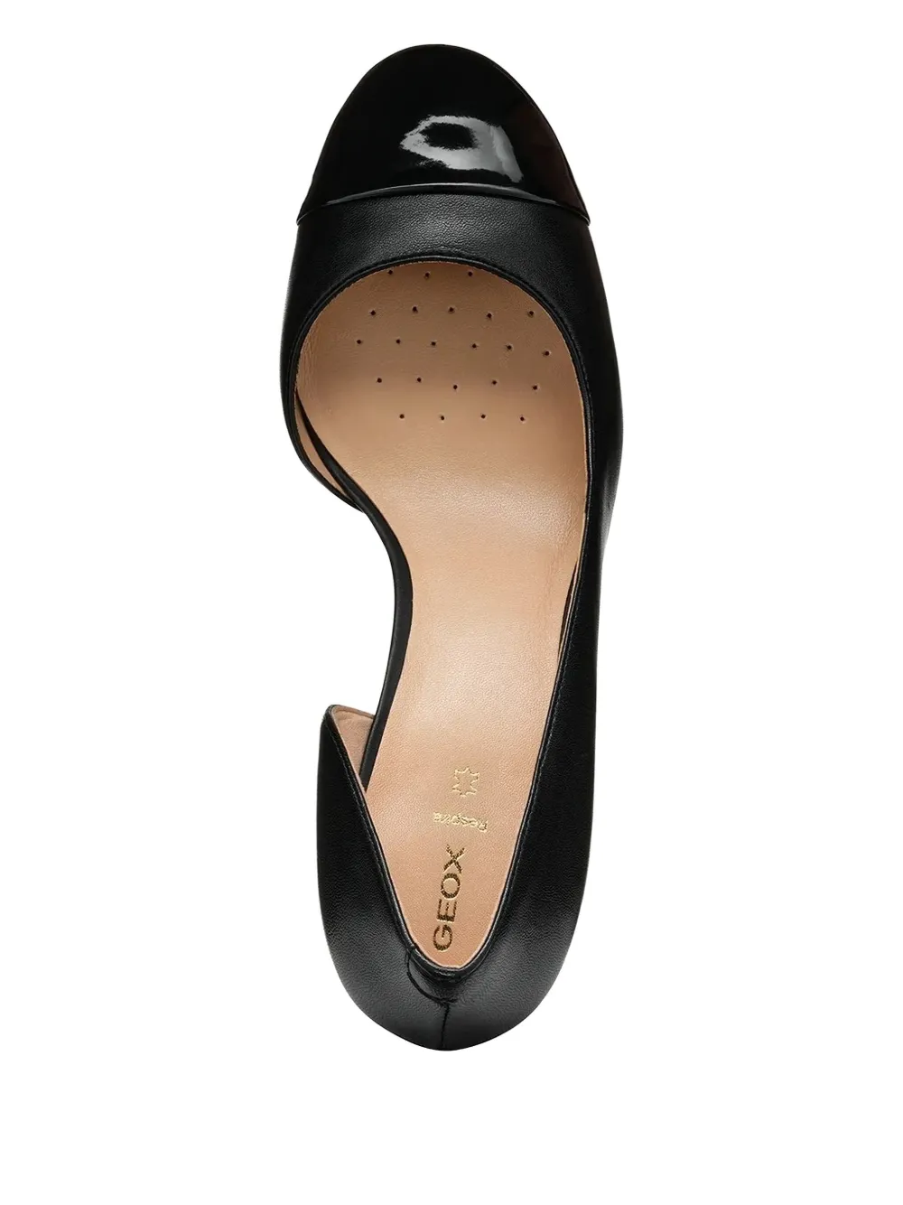 Geox block-heel leather pumps Black