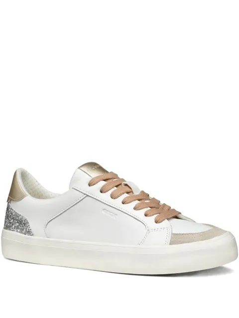 Geox Emmeleny glitter-panel leather sneakers