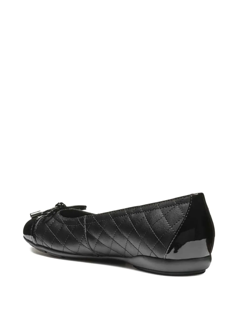 Geox Quilted-pattern Ballet Flats In Black