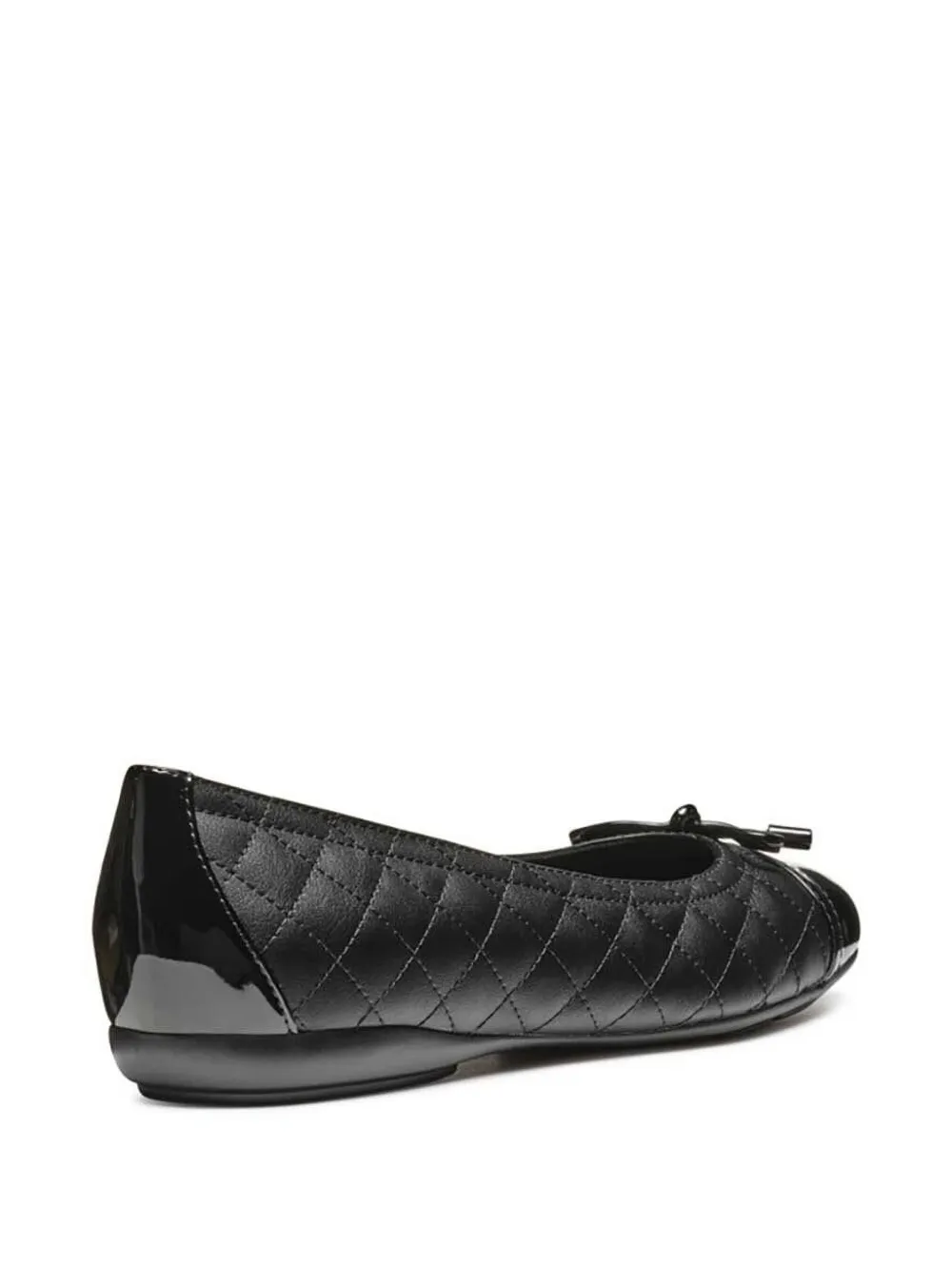 Geox Quilted-pattern Ballet Flats In Black