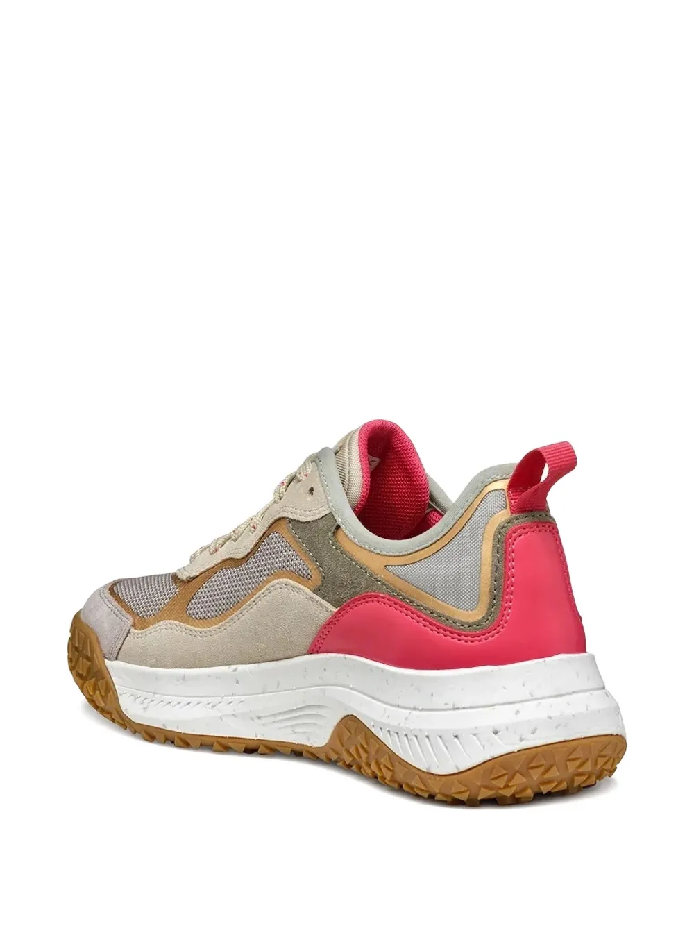 Geox Mesh-panelled Chunky Sneakers In Gray