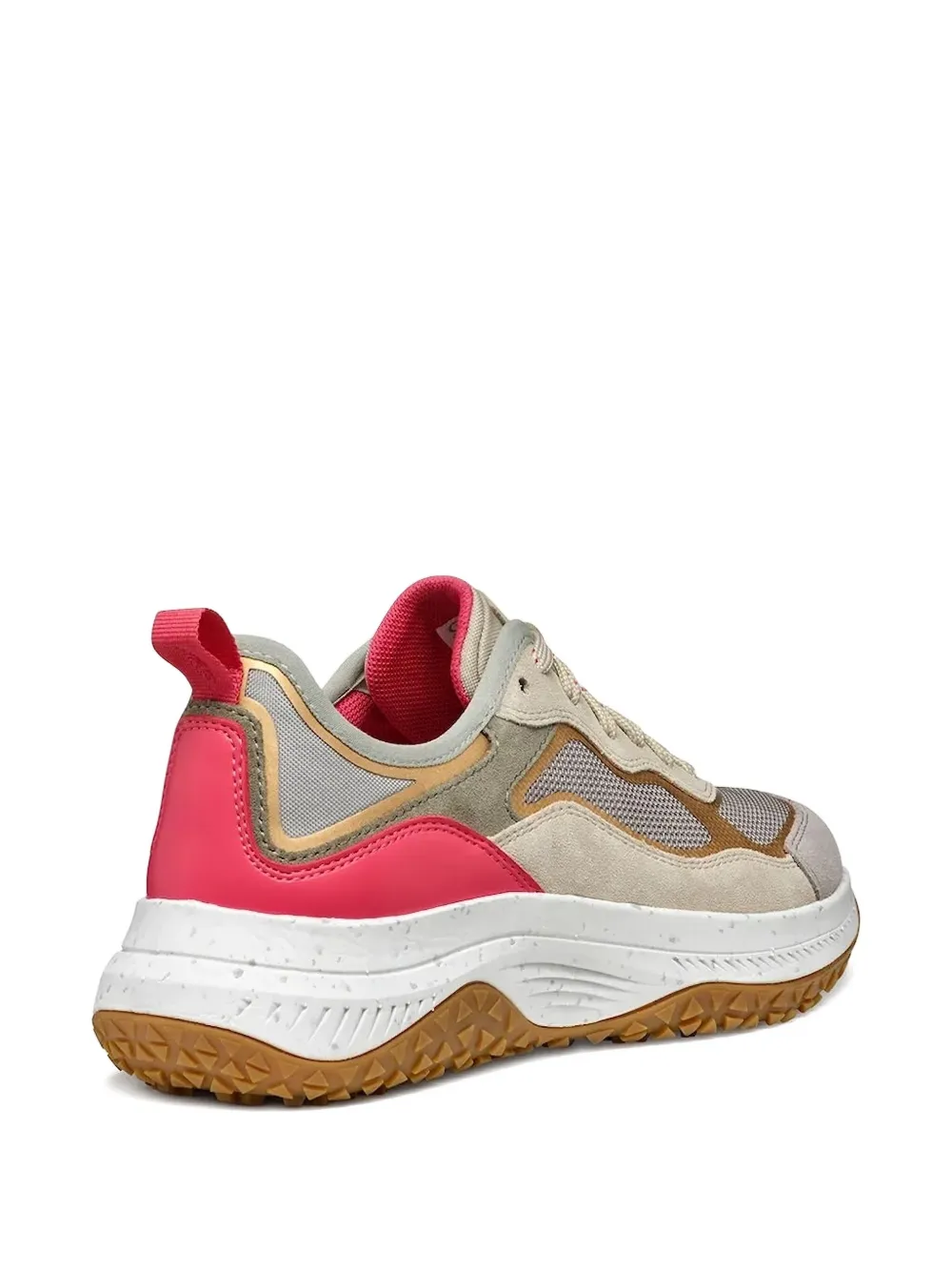 Geox Chunky sneakers met mesh vlakken - Beige