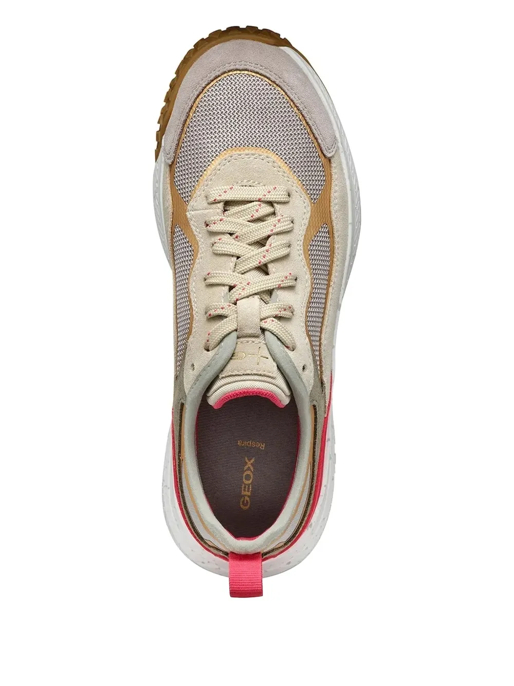 Geox Mesh-panelled Chunky Sneakers In Gray