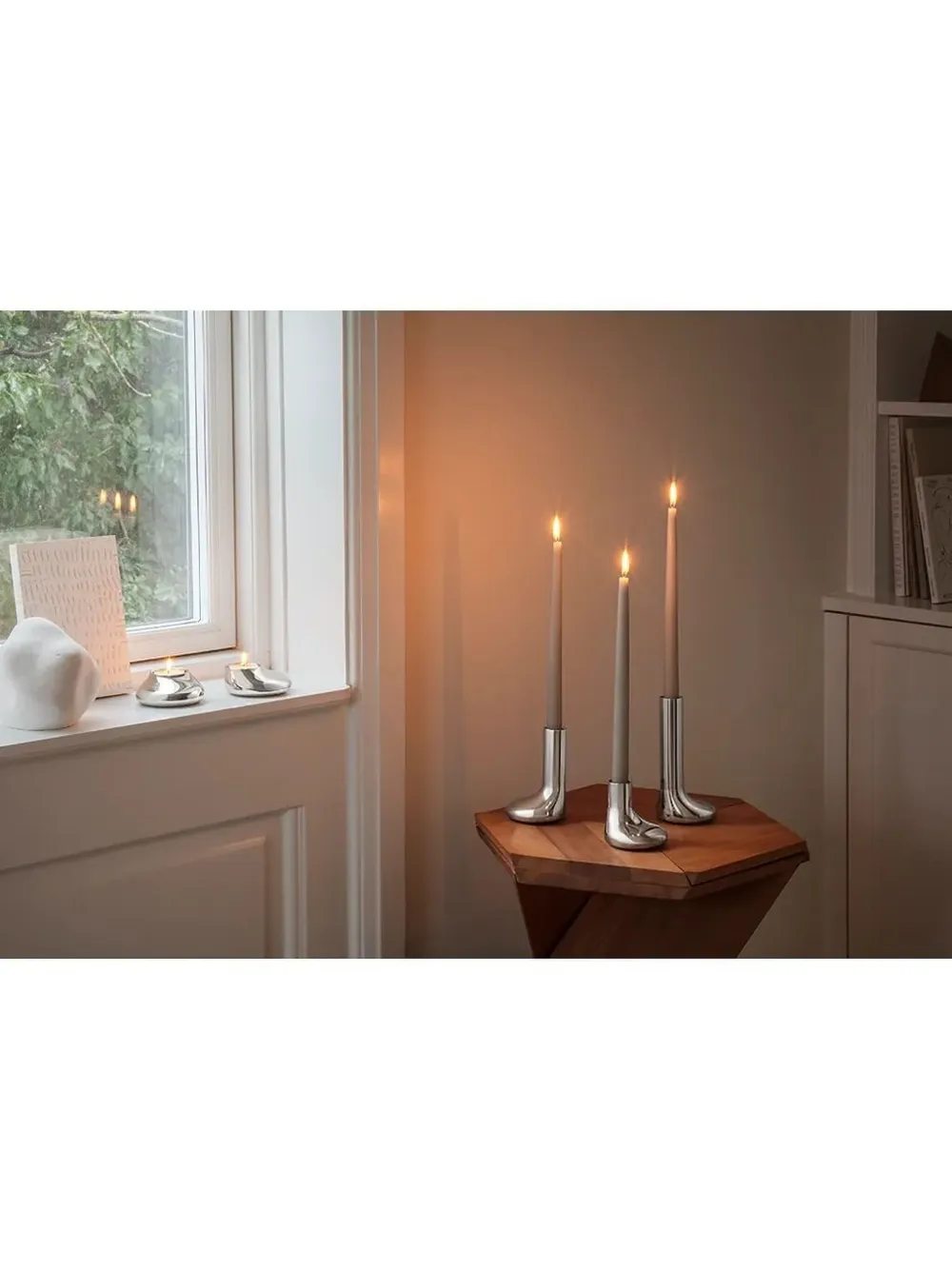 EVA SOLO Mellow stainless-steel candle holders set - Zilver