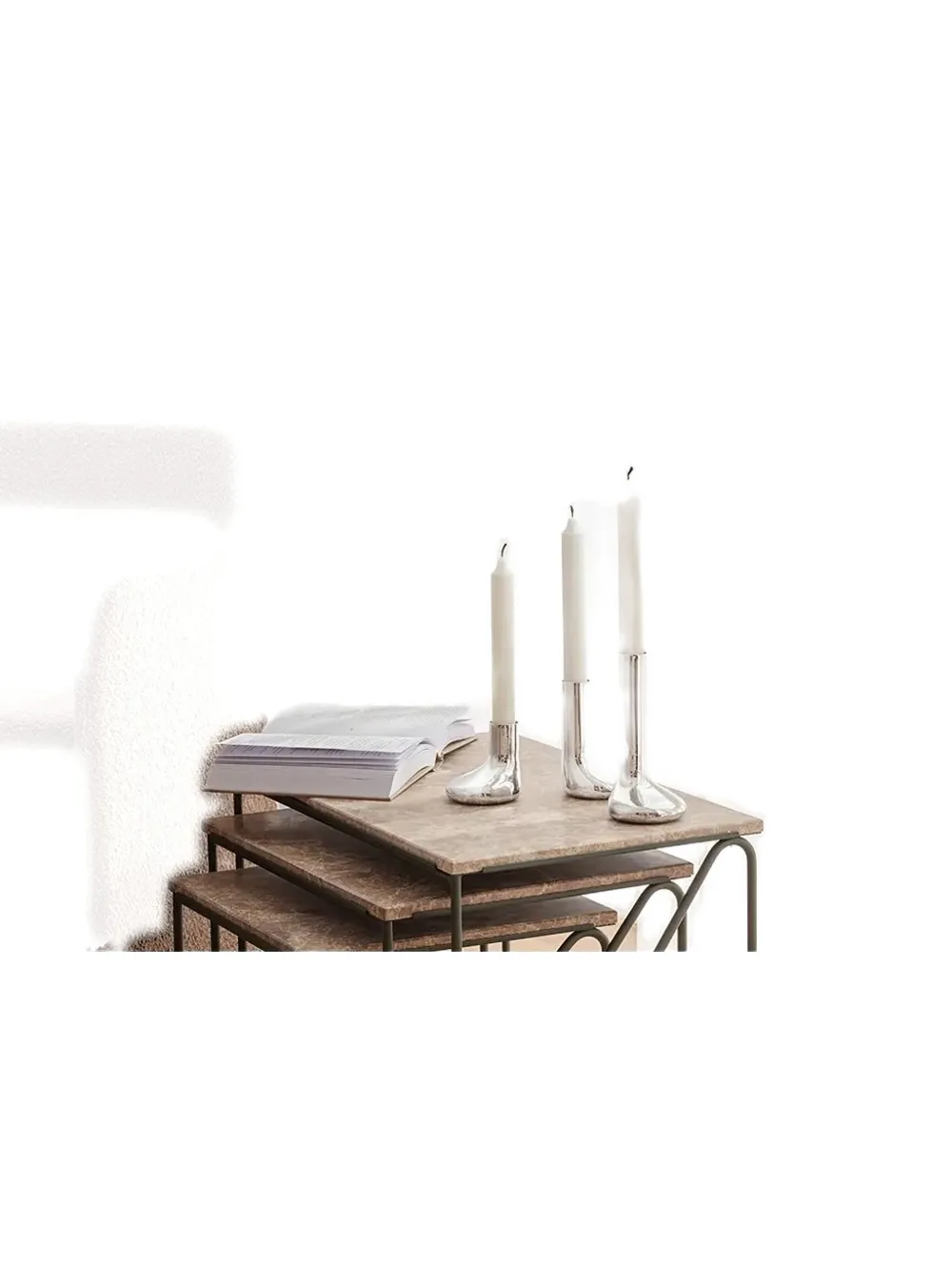 Eva Solo Mellow Stainless-steel Candle Holders Set In Metallic