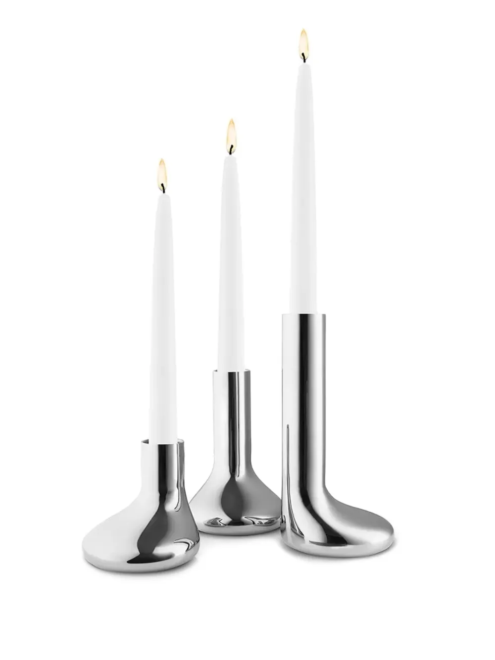 EVA SOLO Mellow stainless-steel candle holders set | Silver | Image 1