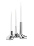 EVA SOLO Mellow stainless-steel candle holders set - Silver