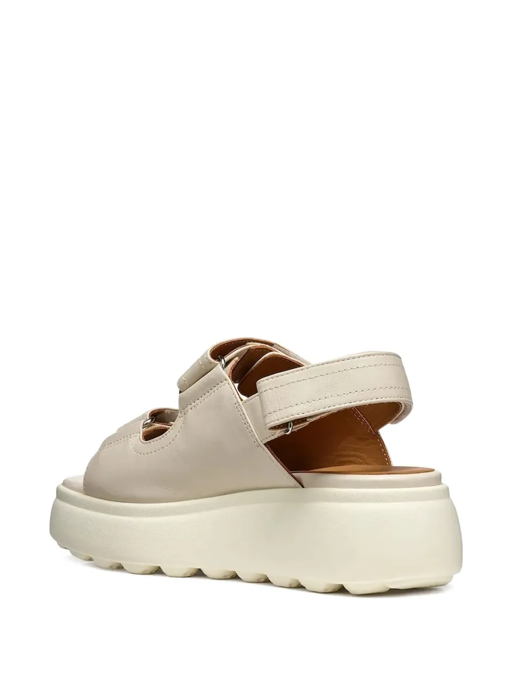 Geox Double-strap Platform Sandals In Neutral