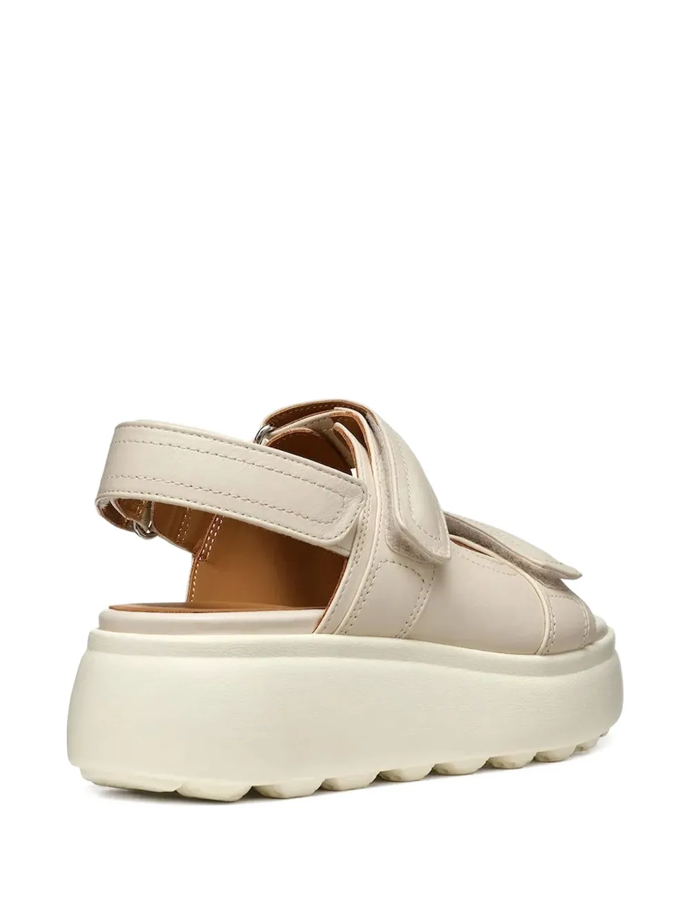 Geox Double-strap Platform Sandals In Neutral