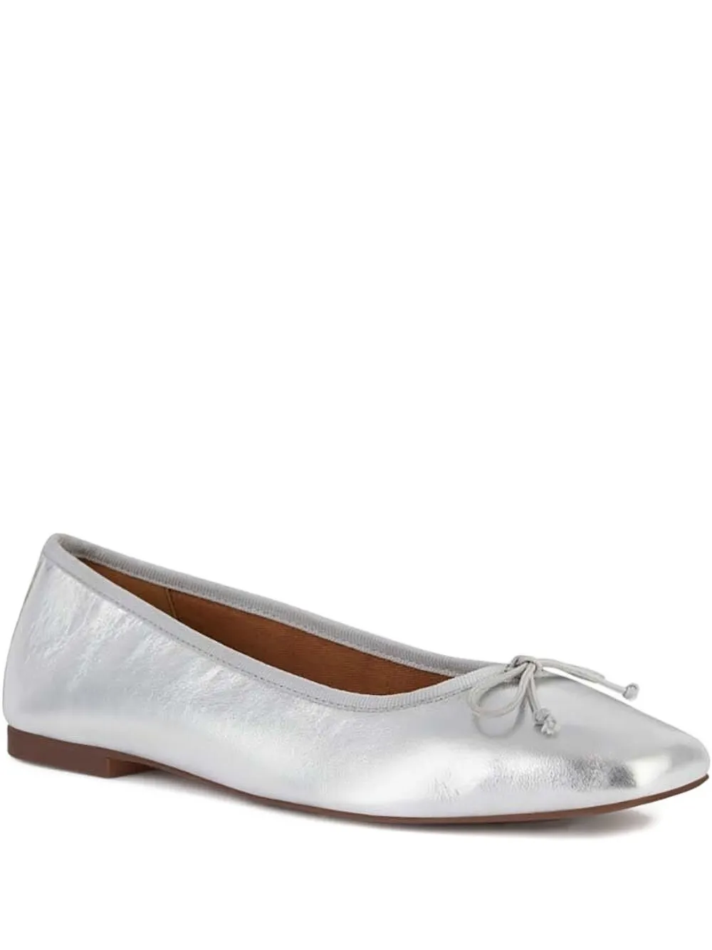 Geox Bow Ballet Flats In Silver