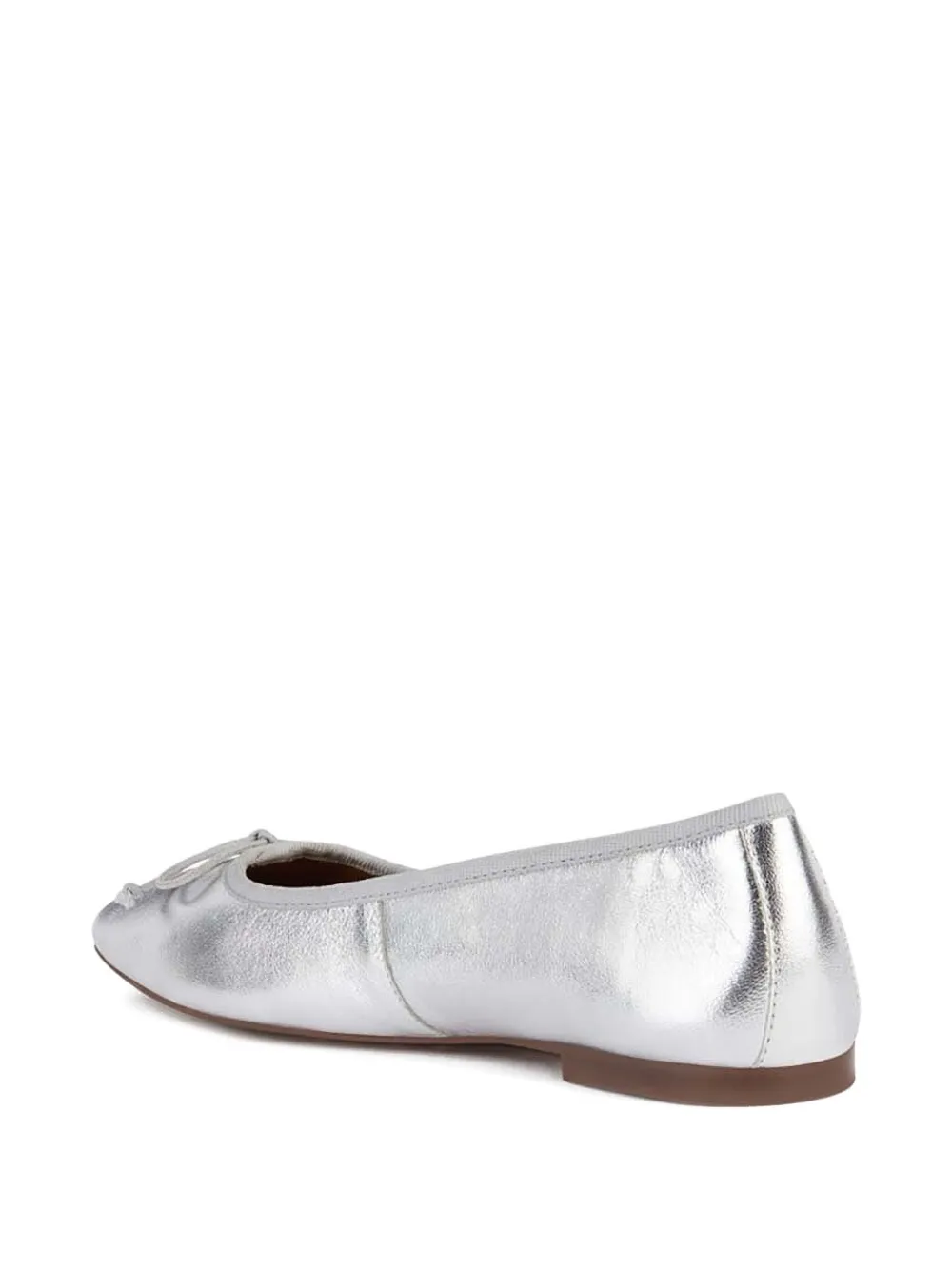 Geox Bow Ballet Flats In Silver