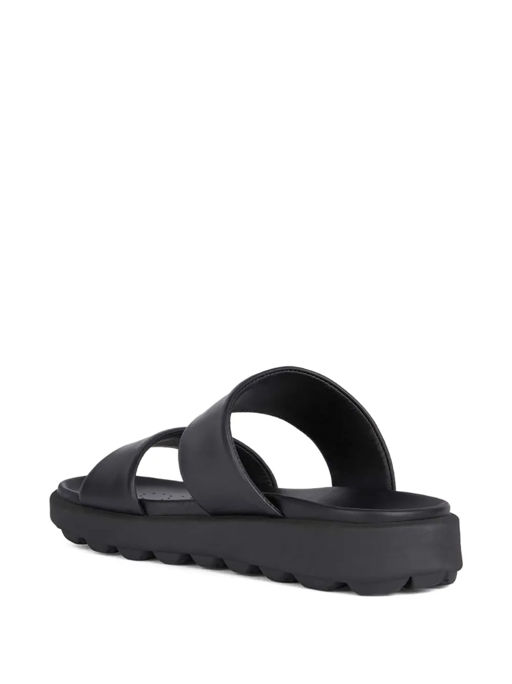 Geox Slippers met dubbele bandjes Zwart