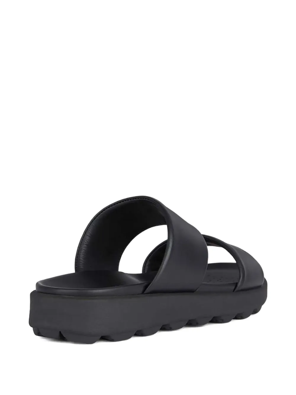 Geox Slippers met dubbele bandjes Zwart