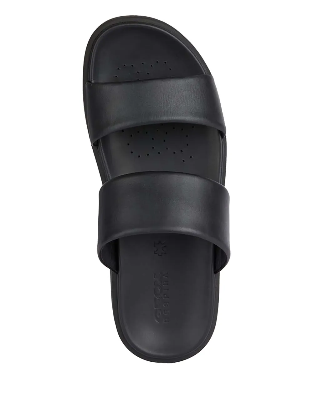 Geox Slippers met dubbele bandjes Zwart