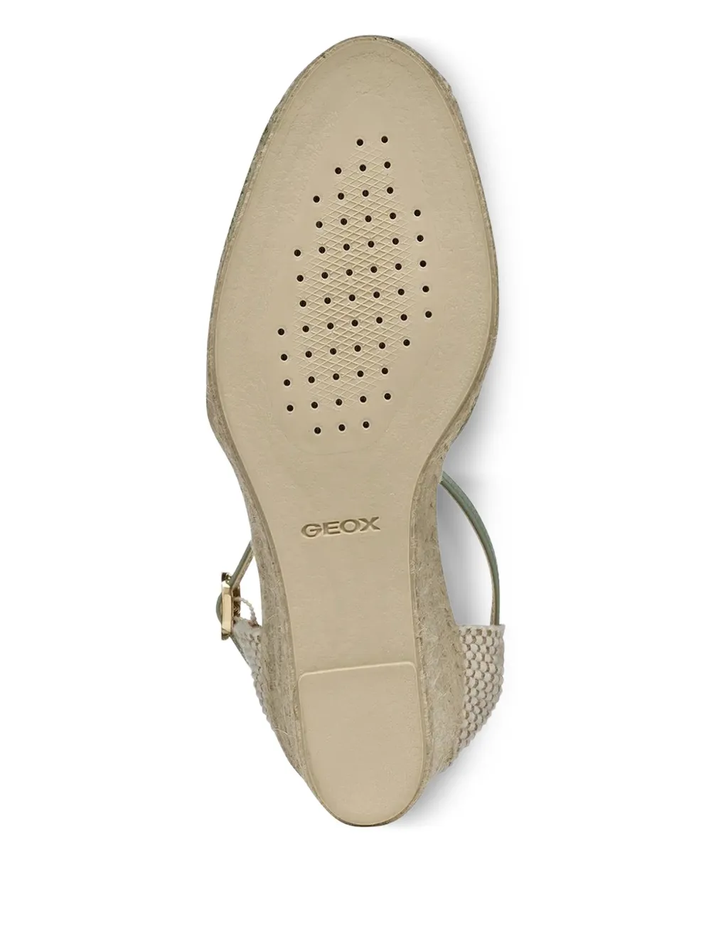 Geox Espadrilles met enkelbandje en geweven zool Groen