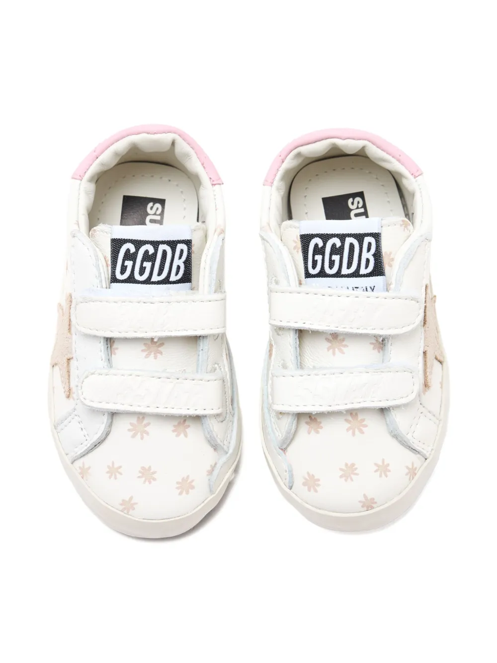Golden Goose Kids Super Star flower-print sneakers Wit