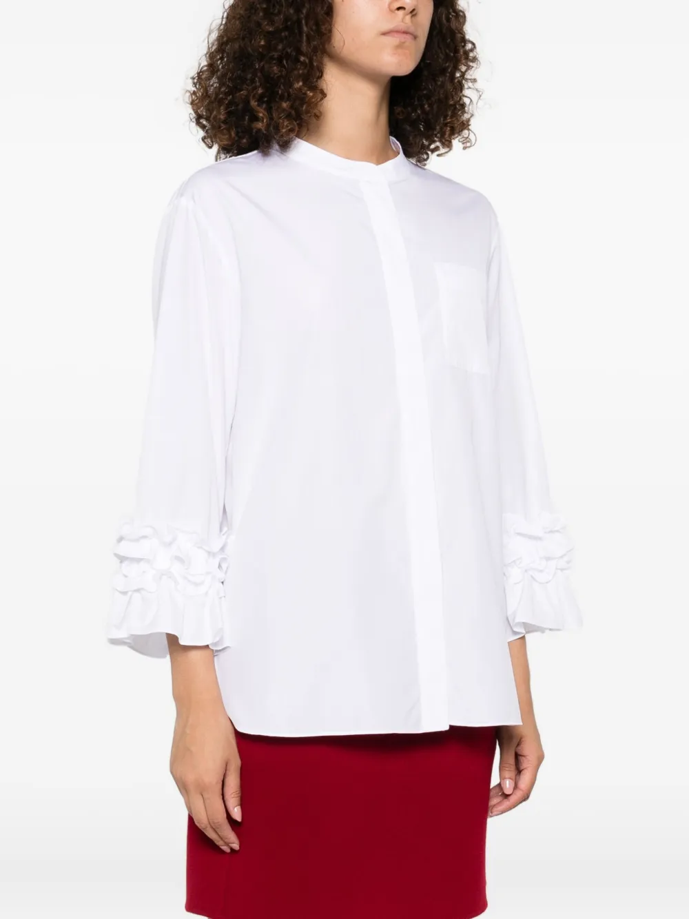 'S Max Mara ruffled pocket shirt Wit