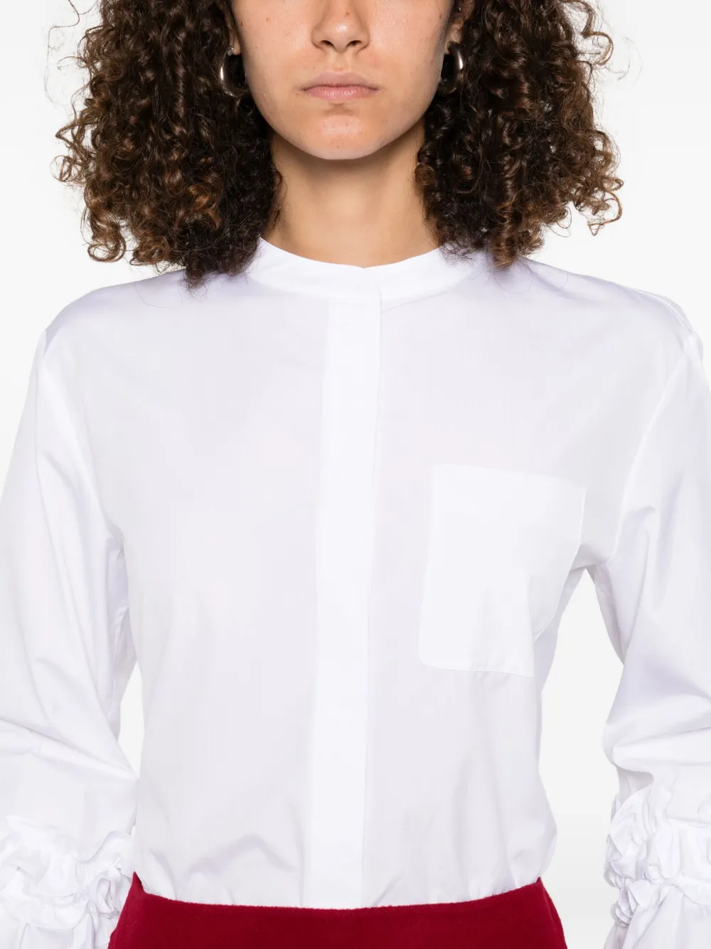 'S Max Mara ruffled pocket shirt Wit