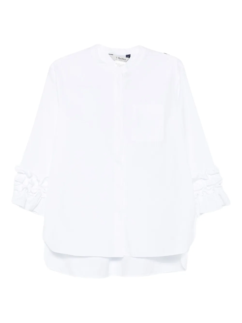 'S Max Mara Blouse met ruches en zak Wit