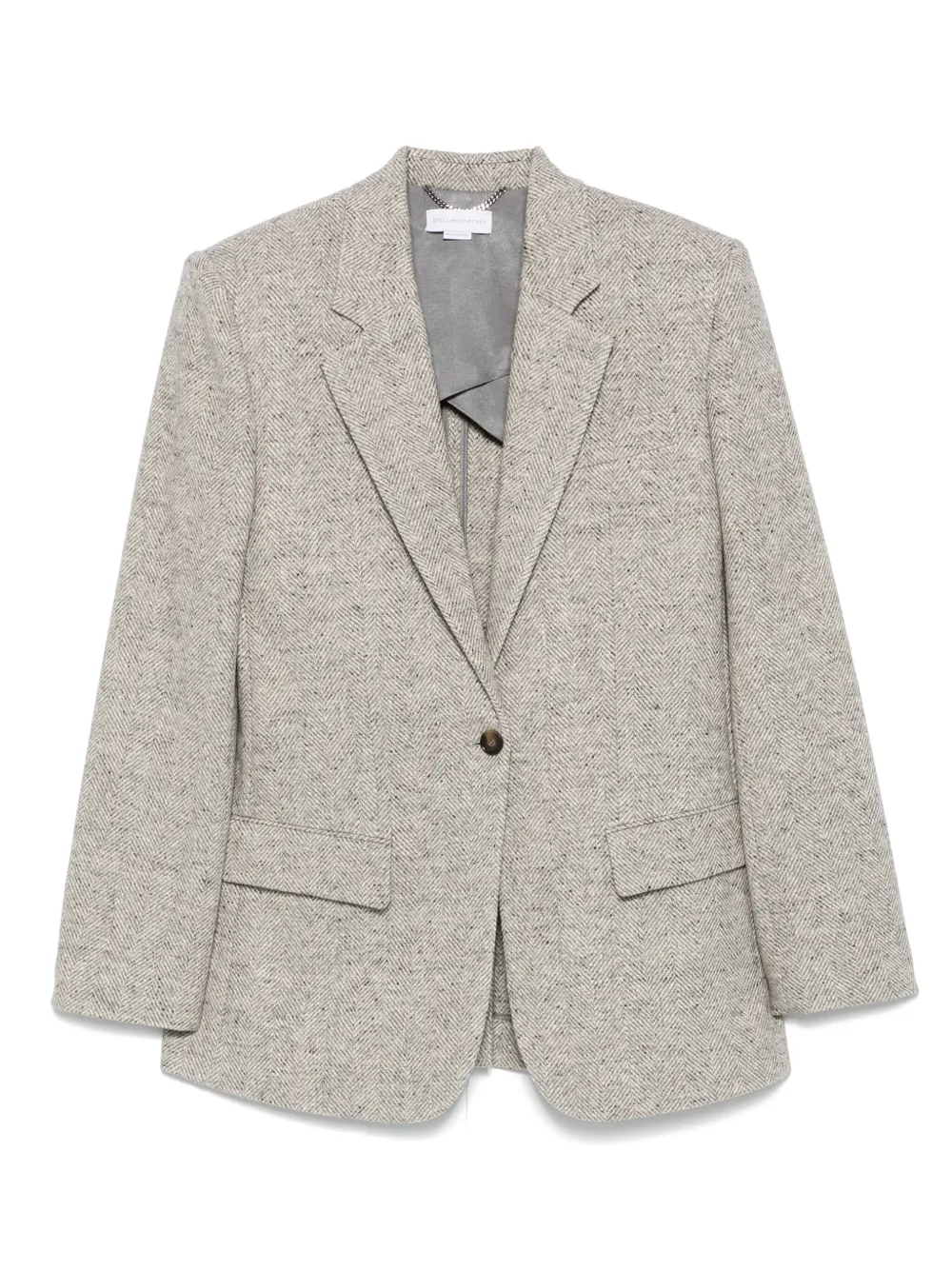 Stella McCartney Blazer met enkele rij knopen Grijs