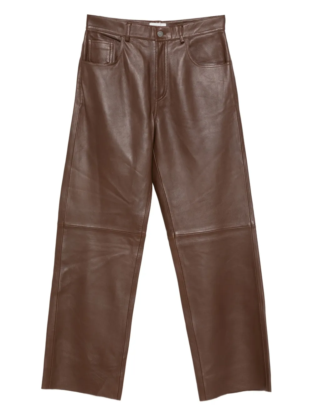 Haikure leather panelled pants Bruin