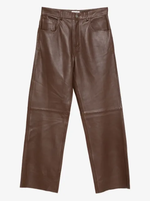 Haikure leather panelled pants