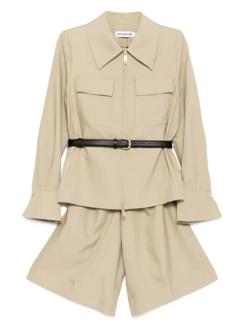 Self-Portrait twill playsuit