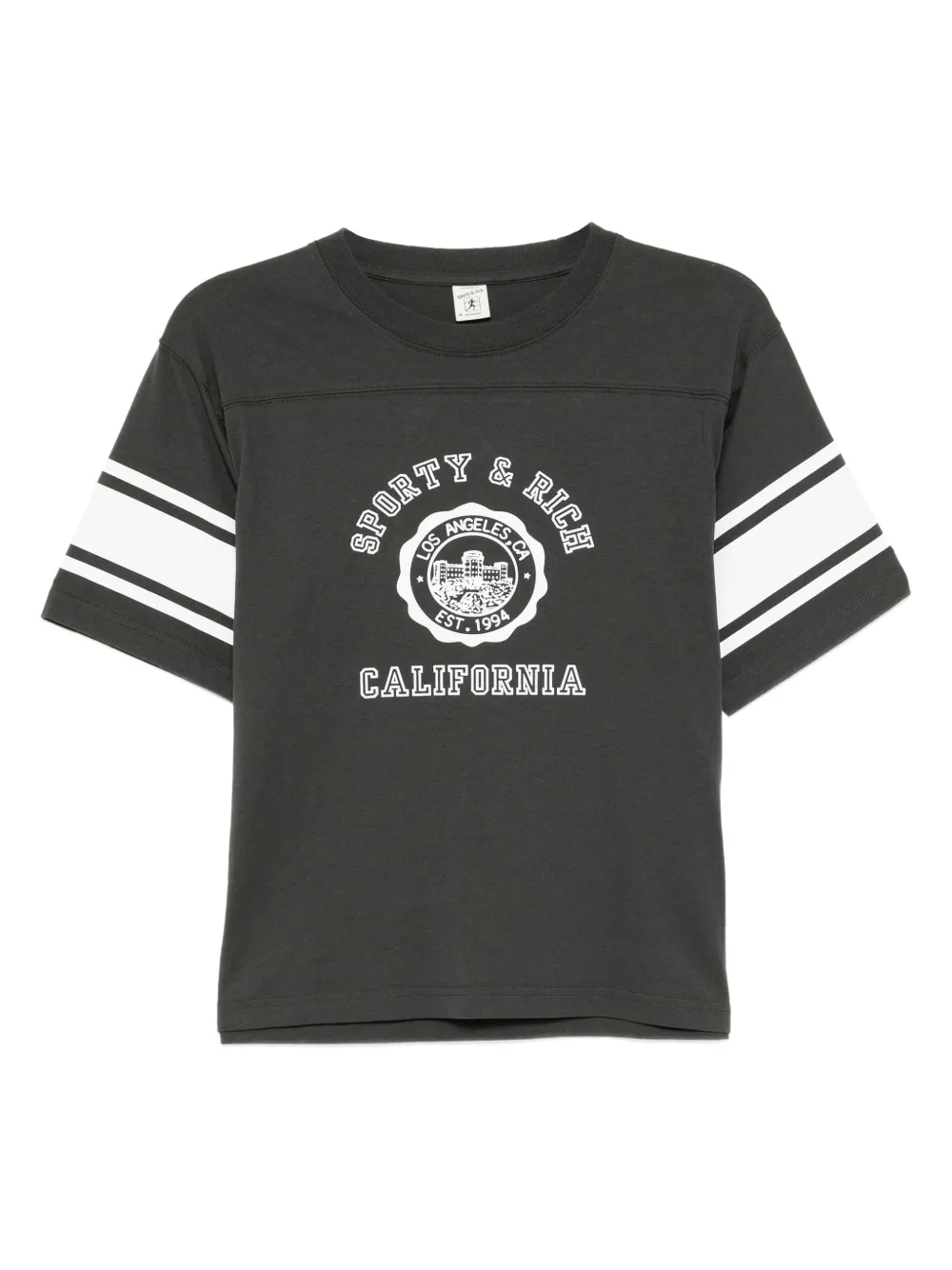 Sporty & Rich logo-print T-shirt | Grey | Image 1