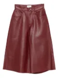 Haikure leather cropped pants - Red