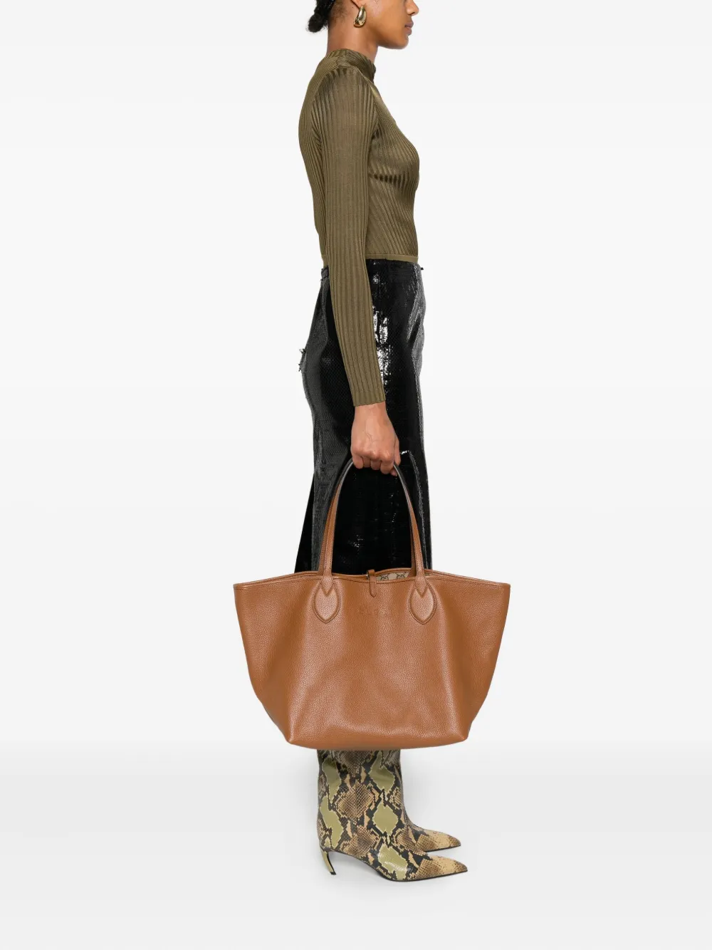 Gucci leather tote bag Bruin