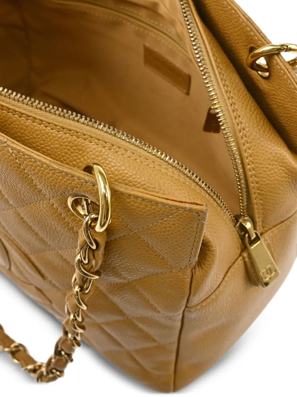 Pre-owned Chanel 2002 Petite Timeless Tote Bag In Neutral